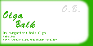 olga balk business card